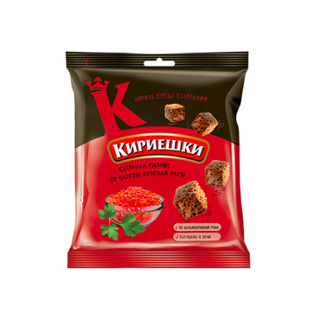 Кириешки сухарики Красная икра 40г*60